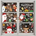 thumbnail image 1 of 248 PCS Christmas Window Clings Window Decals Snowflake Reindeer Santa Claus for Christmas Window Decoration, 1 of 7