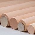 thumbnail image 2 of Palo de madera hecho a mano para hacer tú mismo, palo de madera de haya redondo, palo de madera maciza, palo de yoga con la parte trasera abierta, palo redondo, palo fino, 2 of 3