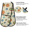 thumbnail image 4 of Dailycode Double Sided Oven Mitt with Loop Heat Resistant Kitchen Long Potholders 7" x 35" Star and Various Planet, 4 of 6