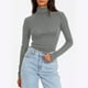 thumbnail image 2 of RKSTN Women's Turtleneck T Shirts Oversized Mock Neck Slim Thermal Tight Underwear Long Sleeve Shirt Tops Womens Casusal Solid Plus Size Base Layer Loose Comfy Shirt Undershirt Fall Spring Clothes, 2 of 8