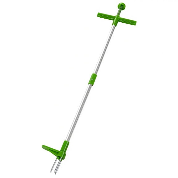 Stand Up Weeder Root Removal Tool with 3 Claws & Foot Pedal Garden Manual Weeder Long Handle Weeding Tool for Outdoor Yard Grass
