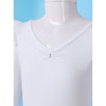 thumbnail image 5 of YONGHS Girls Long Sleeve Ballet Leotard Dance Top Gymnastics Bodysuit Ballerina Romper Team wear White 11-12, 5 of 7