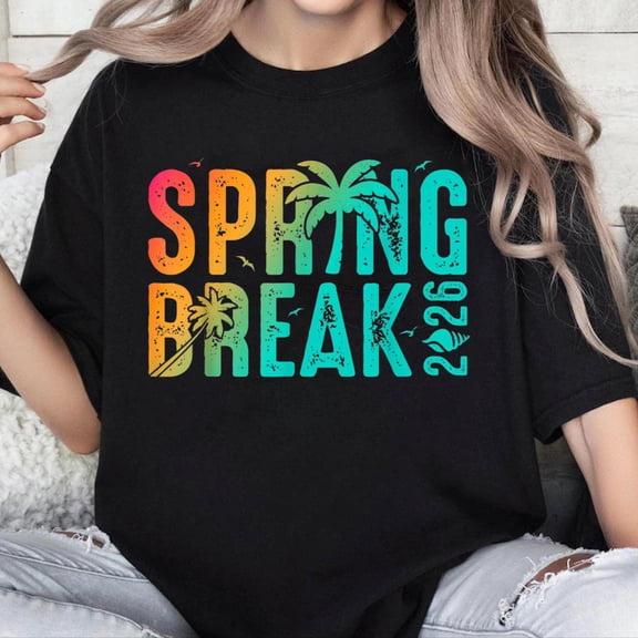 100% Cotton Unisex Vintage Spring Break 2026 Vacation Beach Family Friend Trip T-Shirt