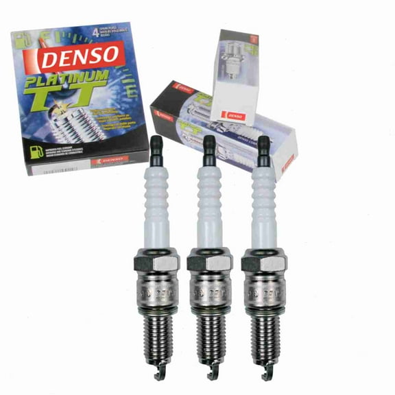 3 pc DENSO Platinum TT Spark Plugs compatible with Geo Metro 1.0L L3 1989-1997