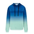 thumbnail image 4 of Womens Oversized Hoodies Fleece Gradient Hooded Sweatshirts Pockets Casual Loose Long Sleeve Pullover Top with Hood (Blue S), 4 of 5