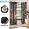 thumbnail image 3 of Yayeee Window Curtains Light Filtering 63"x42" Grommet Panel Pair Home Living Room Decor, Dark Floral Pattern, 3 of 7