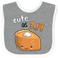 thumbnail image 3 of Inktastic Cute As 3.14 Pi Day Pumpkin Pie Pun Boys or Girls Baby Bib, 3 of 4