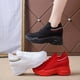 thumbnail image 3 of Zapatillas De Deporte Gruesas Tejidas Voladoras Transpirables Para Mujer, Zapatos De Tacón Oculto Con Cordones Casuales, Zapatos Cómodos Para Correr, 3 of 4