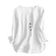 thumbnail image 1 of Vestidos Casuales Para Mujer, Blusas De Mujer De Moda Blusas de verano para mujer, de manga 3/4, lisas, con cuello en V y bolsillos, 1 of 7