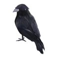 thumbnail image 4 of Cuervos con plumas negras de Halloween, decoración de cuervos artificiales aterradores hechos a mano de aspecto realista para fiestas, eventos, hogar, Estilo B, 4 of 8