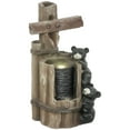 thumbnail image 3 of Outsunny 22.8" Outdoor Water Fountain, 3-Tier Floor Standing Resin Bears on Log Waterfall Fountain with LED Lights, Pump, 3 of 10