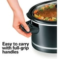 thumbnail image 4 of 8-Quart Slow Cooker with 3 Cooking Settings, Dishwasher-Safe Stoneware Crock & Glass Lid, Built-In Lid , Black, 4 of 7