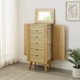 thumbnail image 3 of Powell Beelner Cane Jewelry Armoire, Natural, 3 of 16