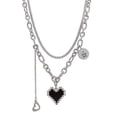 thumbnail image 2 of Collares de corazón de plata para mujer Collares de corazón para niñas Collar de corazón y cadena Joyería atrevida Regalo para San Valentín, 2 of 8