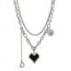 thumbnail image 2 of Collares de corazón de plata para mujer Collares de corazón para niñas Collar de corazón y cadena Joyería atrevida Regalo para San Valentín, 2 of 8