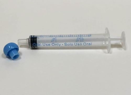 Easy Glide 3ml 3cc Oral Syringe Caps Included, 100 Count