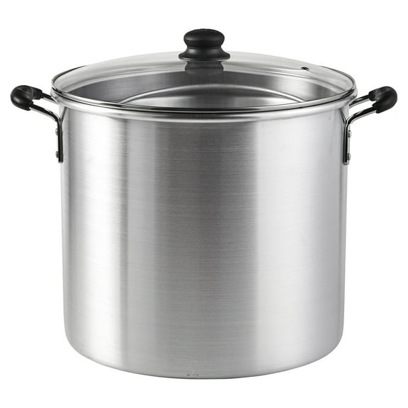 IMUSA 32qt Boiler Pot with 21qt Basket Glass Lid & Cool Touch Handles