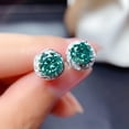 thumbnail image 2 of 925 Silver Stud Earring Women Fashion Cubic Zircon Anniversary Jewelry A Pair, 2 of 5