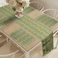thumbnail image 2 of Ambesonne Cat Table Runner & Placemats, Funny Kittens on Olive Green, Placemat 4 pcs + Runner 16"x90", Olive Green and Multicolor, 2 of 2