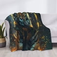 thumbnail image 3 of Fotbe Forest Meditating Tiger Manta de Franela con Estampado, Manta Ultrasuave para Cama, Sofá, Auto, Hipoalergénica y Antibolitas-50"x40", 3 of 6