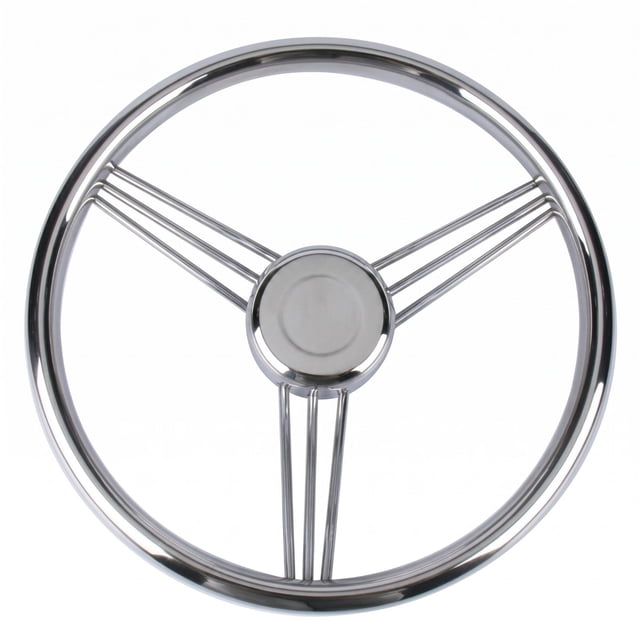 kowaku Roue de Bateau en Acier Inoxydable, Volant Hydraulique Résistant à la Rouille, Quincaillerie Marine Durable pour la Navigation