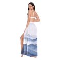 thumbnail image 3 of FORMRS Womens Long Sarong Beach Wrap Semi-Sheer Bikini Skirt Bathing Swimsuit Cover Up, Watercolor Mountains, 3 of 7