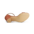 thumbnail image 3 of BLISSFUL STEP Women's Shoes Ankle Strap Block Heel Buckle Open Toe Sandals Rust Red 4.5, 3 of 8