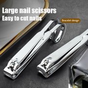Kripyery Flat Nail Scissors Convenient Washable Safe Sharp Ergonomic Reduce Friction Labor-saving Cutter Thick Hard Toenail Scissor for Elder