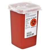 CARDINAL HEALTH Kendall Healthcare Sharpsafety Autodrop Phlebotomy Container 1 Quart, Red EA/1