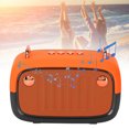 thumbnail image 2 of Speaker Bluetooth 5.0 Wireless Music Player Portable Stereo Loudspeaker Box Mini Bass Speaker, Orange Workhe, 2 of 9