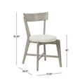 thumbnail image 3 of Hillsdale Furniture Mayson Upholstered Wood Dining Chairs, Set of 2, Gray, 3 of 5
