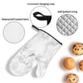 thumbnail image 4 of ZICANCN Oven Mitts and Pot Holders Sets, White Marble Line Texture Baking Sets Kitchen Heat Resistant 4 Pieces, 4 of 8