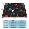 thumbnail image 4 of XMXT Throw Blanket, Seahorse Starfish Pattern Machine Washable Blankets for Sofa, 40 x 30 inches Multicolor, 4 of 9