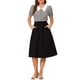 thumbnail image 2 of CAMISA DE MUJER CON CUELLO DE CONTRASTE A CUADROS Y MANGAS ABULLONADAS XL NEGRA, 2 of 6