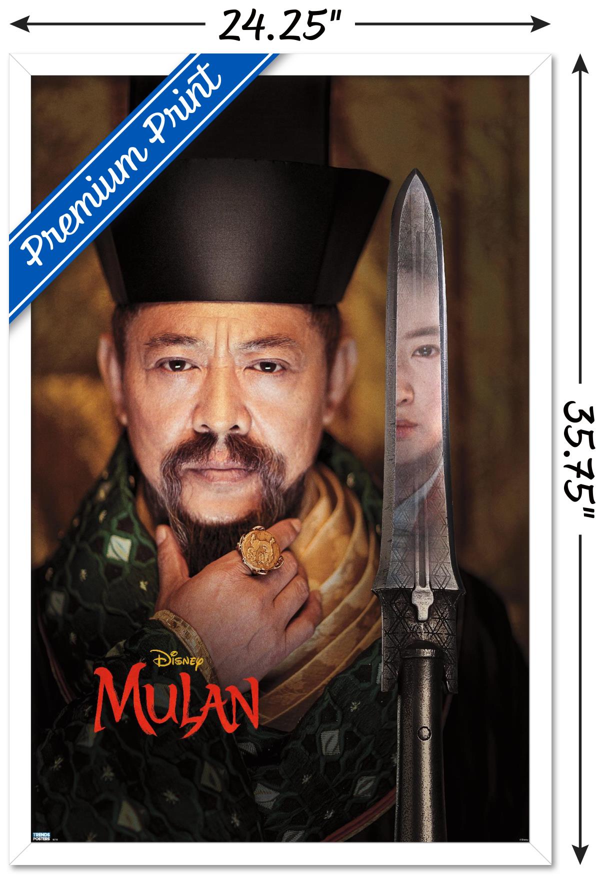 Disney Mulan - Emperor Wall Poster, 22.375" x 34", Framed