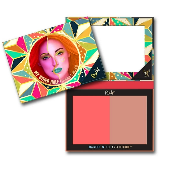 RUDE COSMETICS My Other Half Duo Shade Face Palette