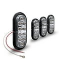 thumbnail image 1 of 4pc 6 inch White Oval LED Reverse Trailer Tail Light Kit DOT FMVSS 108] SAE (2) R] Surface-Mount] IP67 Waterproof] Reverse Back-Up Signal] Trailer Lights for Boat Trailer RV Trucks, 1 of 4