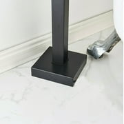 FreeStanding Waterfall Bathtub Faucet Floor Mounted Tub Filler Mixer Matte Black