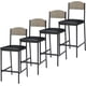 thumbnail image 1 of Set de 4 PU Upholstered 25.2-inch Moderno Counter Altura Bar Stools con Back y Footrest Gris cm de Profundidadining Chairs para Bar y cm de Profundidadining Sala, 1 of 7