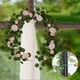 thumbnail image 4 of Simulación de enredaderas de hojas, simulación de enredaderas de eucalipto, decoración de mesa para el hogar de bodas, 4 of 5