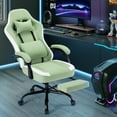 thumbnail image 7 of Gianna Gaming Chair with Footrest, Ergonomic High‑Back Computer Chair with Lumbar Support, Adjustable Height & Headrest, Green, 7 of 7