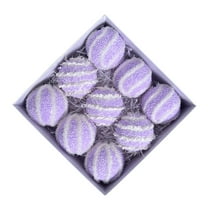 Cinvoph 9pcs 3.15" Christmas Ball Ornaments, Shatterproof Plastic Xmas Bulbs Decorations for Xmas Tree Winter Holiday New Year Party Supplies, Purple