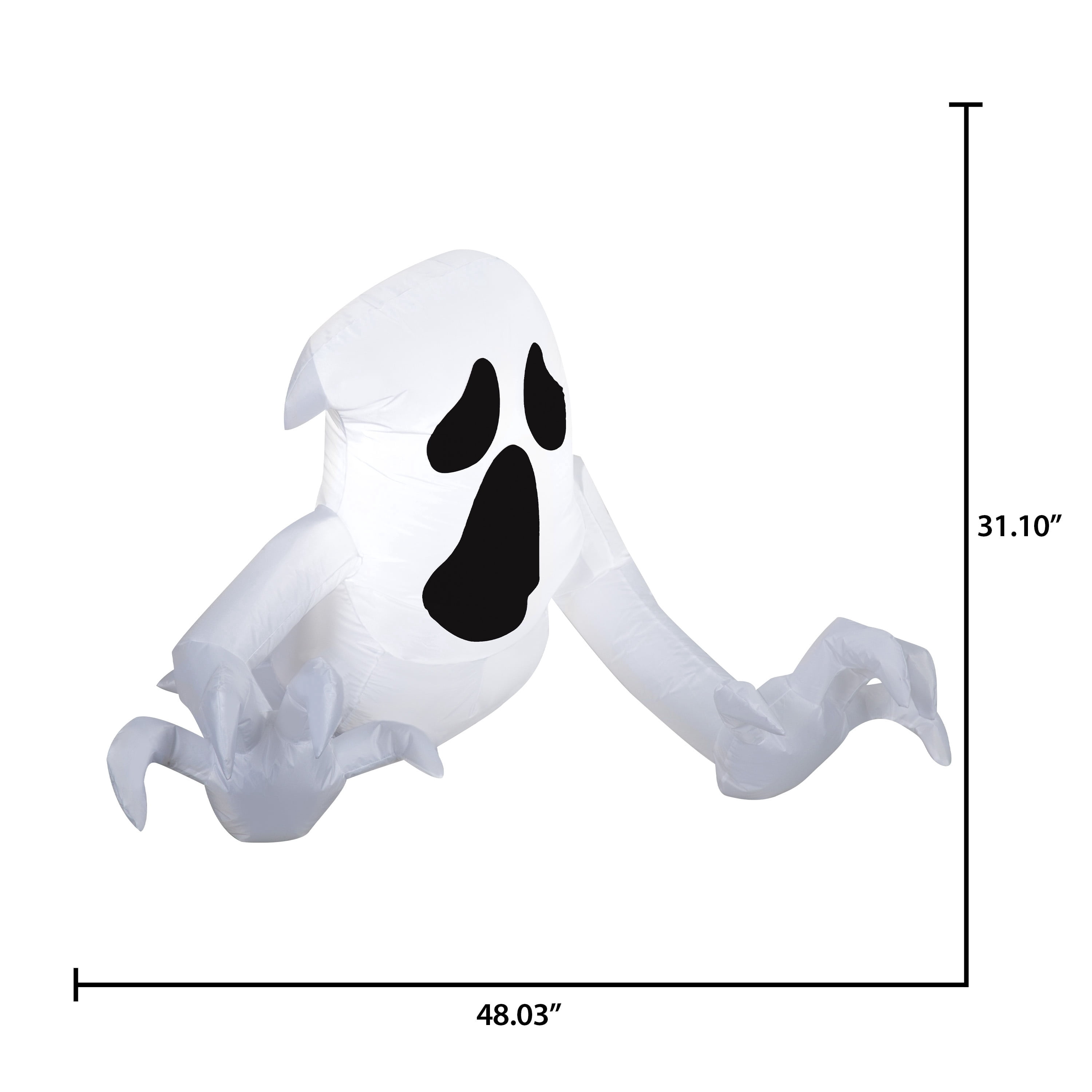 Ghost Crawler Airblown Yard Inflatable, Black and White, 4', Halloween by Way To Celebrate