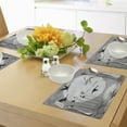 thumbnail image 4 of Ambesonne Grunge Place Mats Set of 4, Heron Birds, Standard Size, Black Grey, 4 of 6
