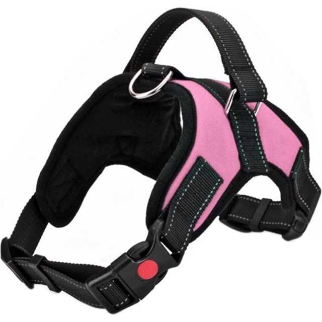 Harnais pour Chien Sans Traction, Harnais pour Animaux Respirant Réglable Harnais Gilet pour Chien, Oxford Réfléchissant Poignée Robuste pour Petits Moyens Grands Chiens m