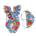 thumbnail image 3 of Baby Girl Swimsuit Cute One Piece Bathing Suit with Sun Protection Ruffles Swimwear (9M-6T), 3 of 3