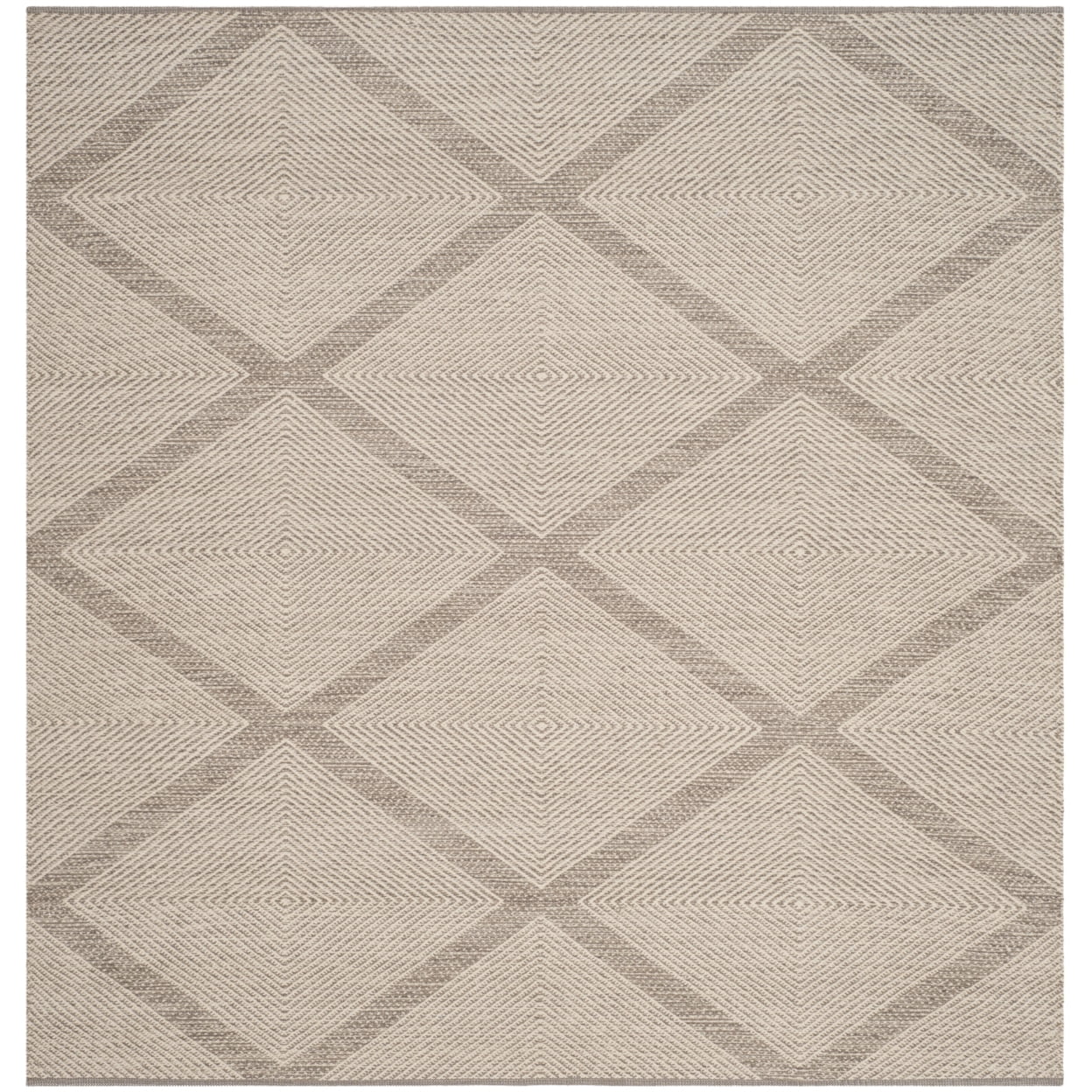SAFAVIEH Montauk Bailey Geometric Cotton Area Rug, Grey, 10' x 14'