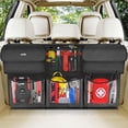 thumbnail image 2 of Oasser Back Seat Trunk Organizer Hanging Car Organizer Trunk Foldable Cargo Storage with 6 Large Pockets 3 Adjustable Straps 40x19inch, 2 of 4