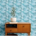thumbnail image 2 of S4Sassy Modern Abstract Brush Stroke Print Wallpaper- Blue Wall Covering, 25" X 360" Self-Adhesive Vinyl Walls Paper, Decorative Wall Wrap, Easy Diy Walls Covering For Bedroom, Cabinets, 2 of 9
