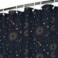 thumbnail image 3 of Dark Blue Sun Moon Star Pattern Shower Curtain 36"x72" ,Bathroom Decorative Shower Curtains Set with 12 Hooks,Modern Waterproof Washable Shower Curtain, 3 of 6